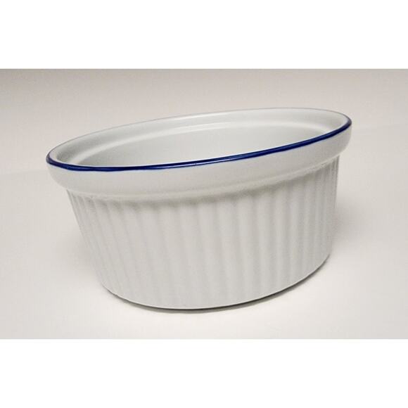 BIA Blanc De Table/Corningware Vintage Casserole Dish W/ Cobalt Blue Trim 9PCS - Picture 7 of 16